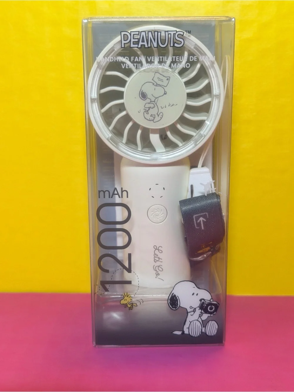 Peanuts White Portable Handheld Fan